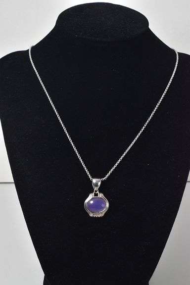 Sterling Silver Amethyst gemstone Pendant Necklace