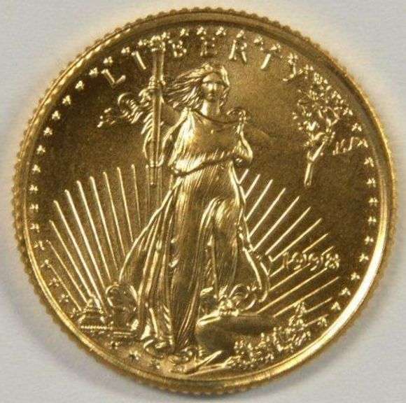 1998 $5 American Gold Eagle Coin | 1/10 oz Fine Gold Brilliant Uncirculated (Approx. MS-65)