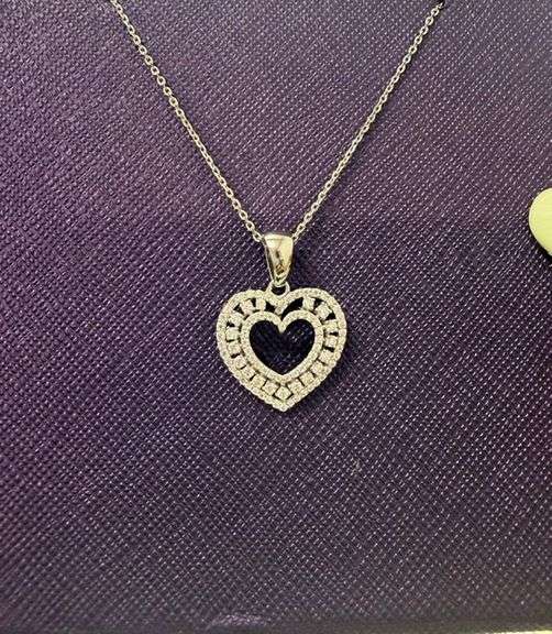 925 Non tarnish Sterling Silver and Moissanite Pendant