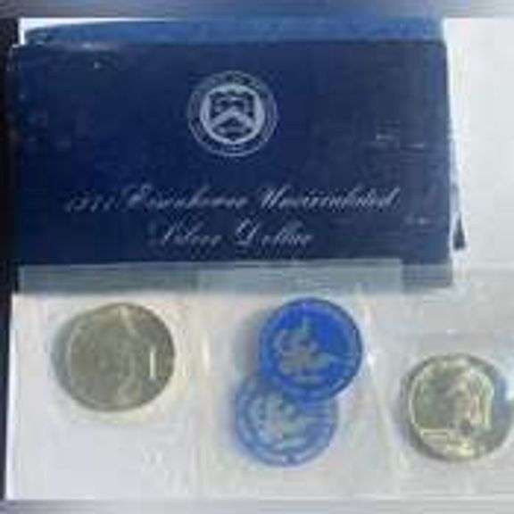 1971-4 Blue Pack Unc Silver Dollars