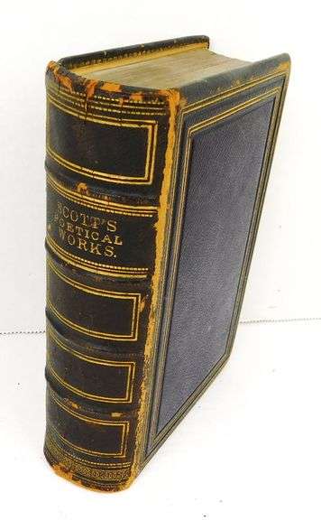 1863 Scott's Poetical Works Antique Book