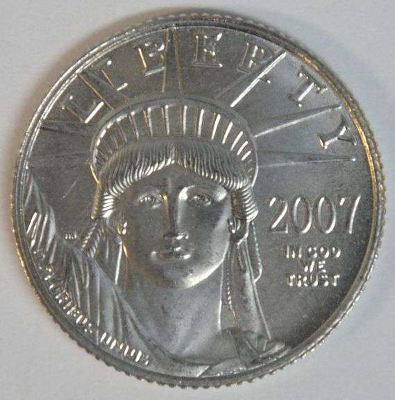 Pristine Superb Gem BU 2007 Pure Platinum $10 American Eagle coin