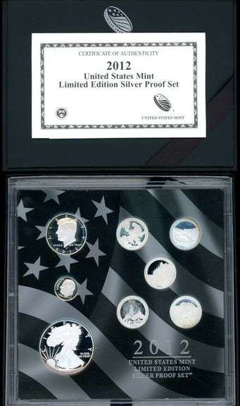 2012-S Silver Limited Edition 8-Piece Proof Set in Original Packaging