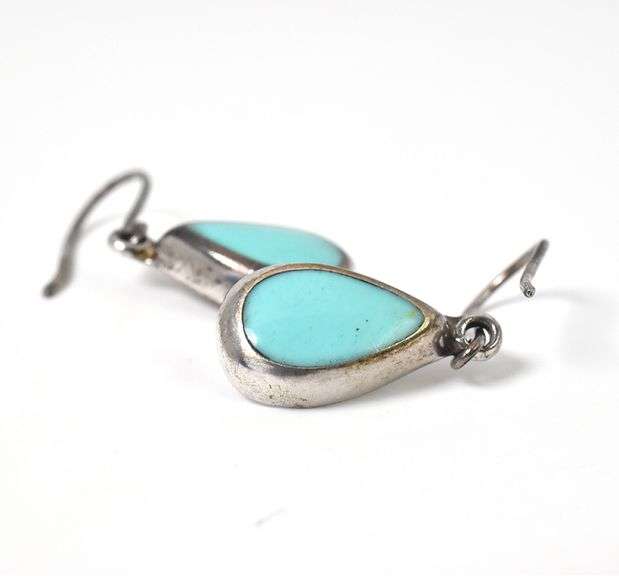 Sterling Silver Turquoise Dangle Earrings