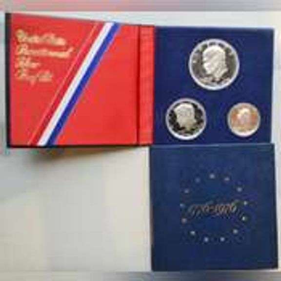 Two Sharp 1976 Bicentennial Silver Proof Blue Sets