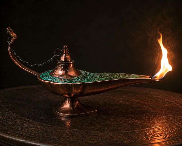 Brass Aladdin Oil Lamp