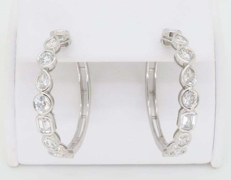2.03CTW Diamond Hoop Earrings