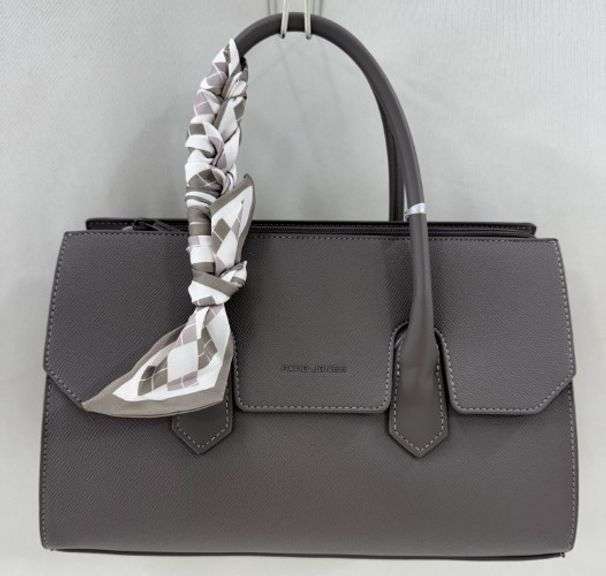 Designer Style Hand Bag By David Jones-Paris Detailed with Scarf
