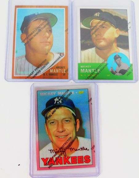 3 Mickey Mantle Commemorative Sealed Baseball Cards