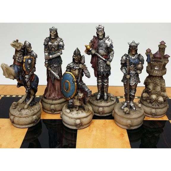 Undead Fantasy Chess Piece Set Hand Painted