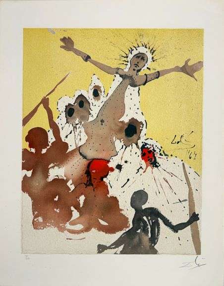 Exclusive Salvador Dali Signed Lithograph from Aliyah suite, 1968