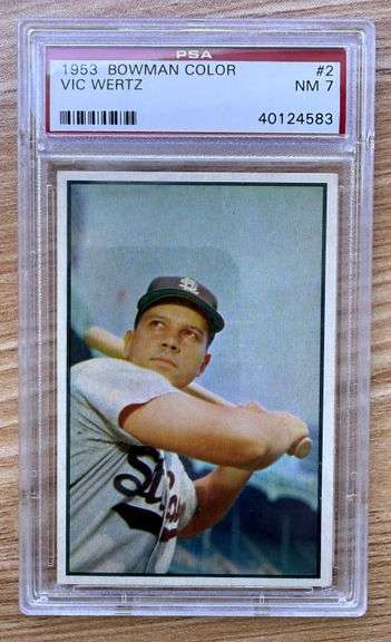 Collectible Vintage 1953 Bowman Vic Wertz Card