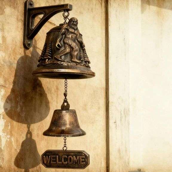 Vintage-Style Cast Iron Bigfoot Welcome Bell