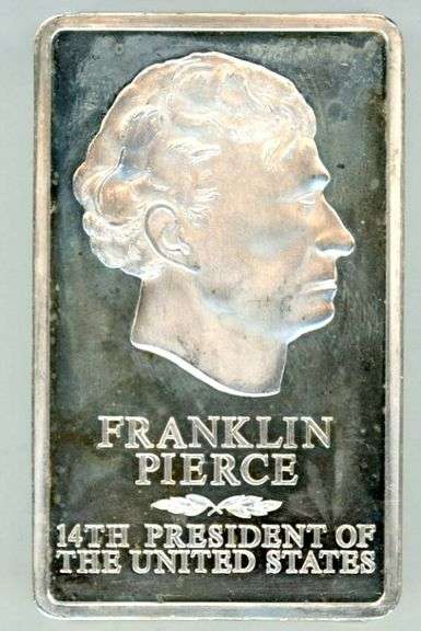 Heavy 10.41 Troy Oz solid Sterling Silver Presidential Ingots Collection-Pierce