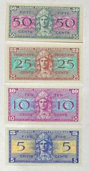 CH CU Series 841-4 MPC Notes 5-50 Cents