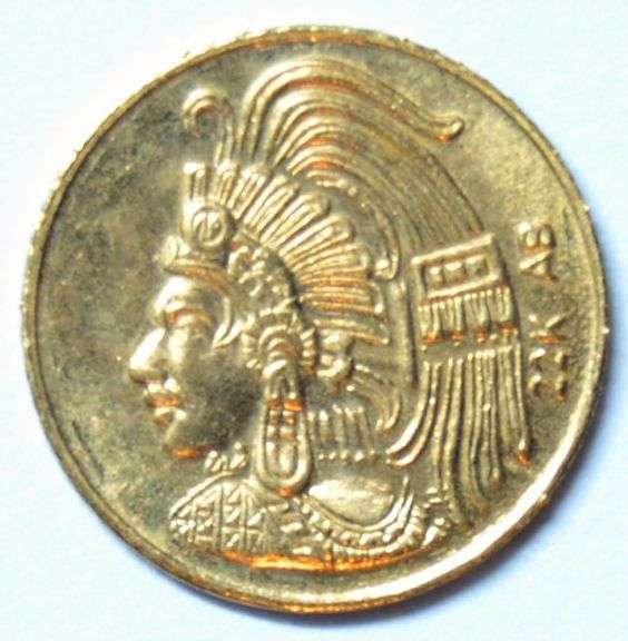 Miniature Gold 22k AB Aztec Novelty Token