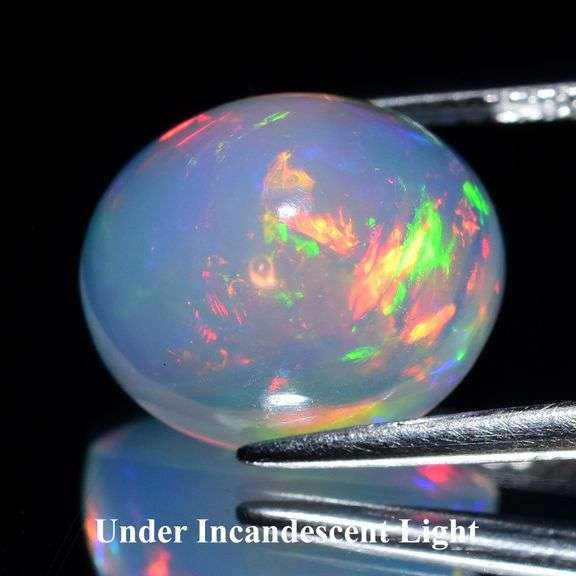 Rolling floral flashing! Huge size! 5.30ct UNTREATED Opal!