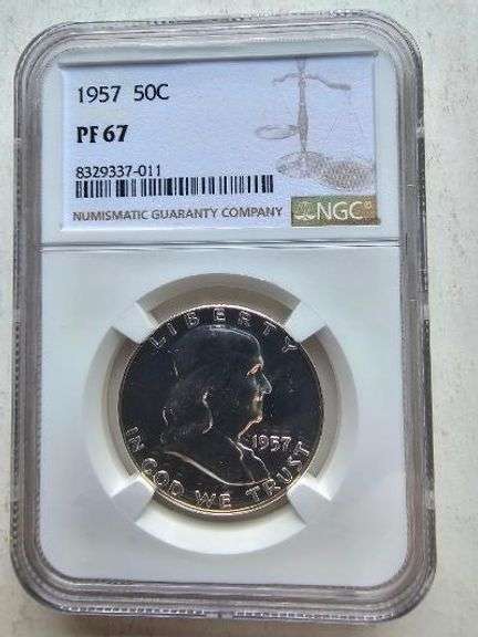1957 NGC Proof 67 Franklin Half.