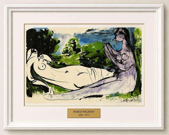 Highly Collectible and Rare Pablo Picasso Original Pochoir and Lithograph, circa 1967