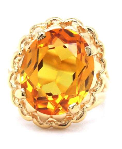 Sweet Little 10K YG Citrine Ring