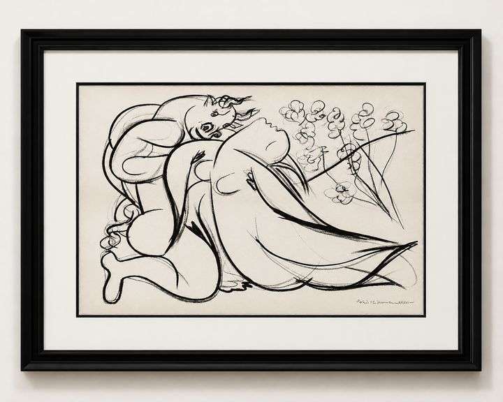 Rare Limited Edition Picasso Circa 1967 from 'La Flute Double'