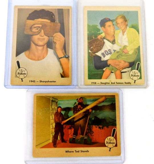 3 Ted Williams 1959 Fleer Baseball Cards