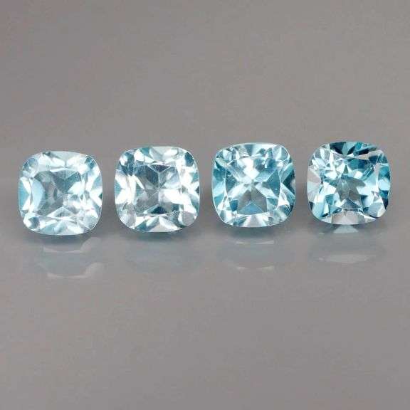 Heavy 7.34ct 4 piece Brazilian Topaz set! That's 1.83cts each!