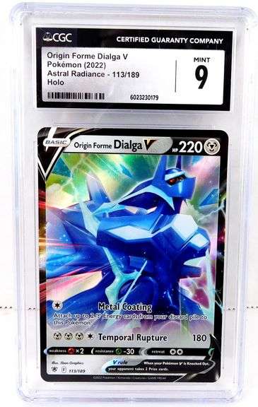 Pokémon Origin Forme Dialga V Holo Card, 9 Mint