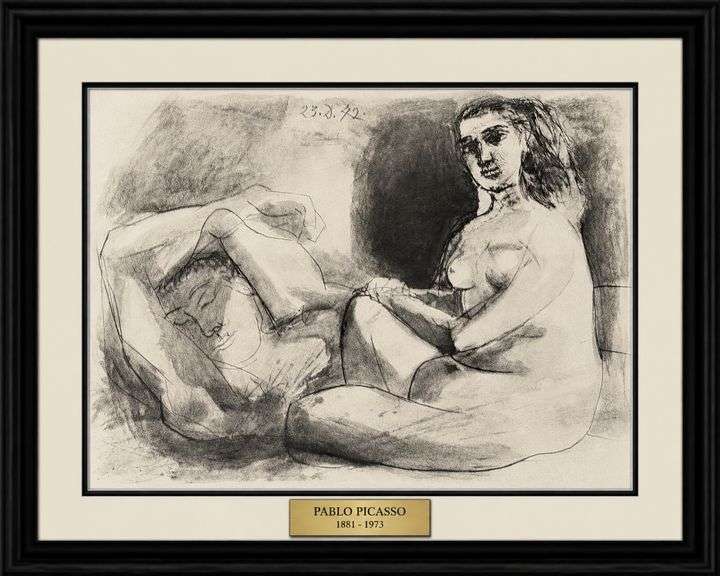 Highly Collectible and Rare Pablo Picasso Original Pochoir and Lithograph, circa 1967