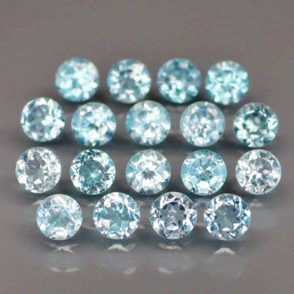 Heavy 6.30ct 18 piece Brazilian Topaz set! That's .35 carats each!