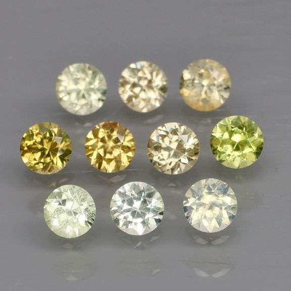10 individual diamond cut Chrysoberyls! 2.04 carats of them!