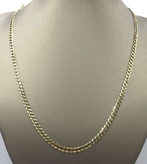 14kt Yellow gold Curb link chain necklace