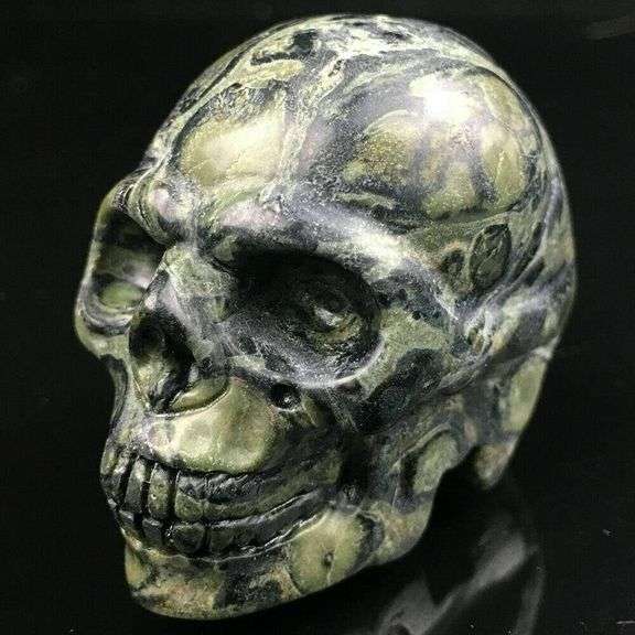 Natural Kambaba Jasper Carved Crystal Skull