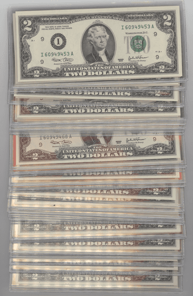 48 Gem CU Consecutive Series of 2003 Series $2 bills (I). Minneapolis