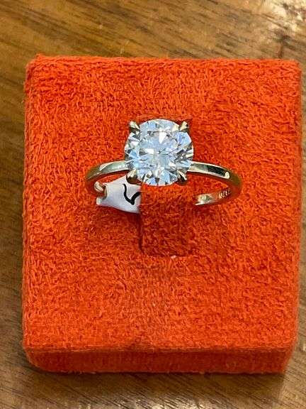 LADIES CERTIFIED 14K WHITE GOLD DIAMOND SOLITAIRE ENGAGEMENT RING