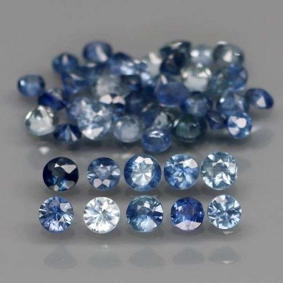 Natural 3.61ct blue Sapphire set with multiple hues
