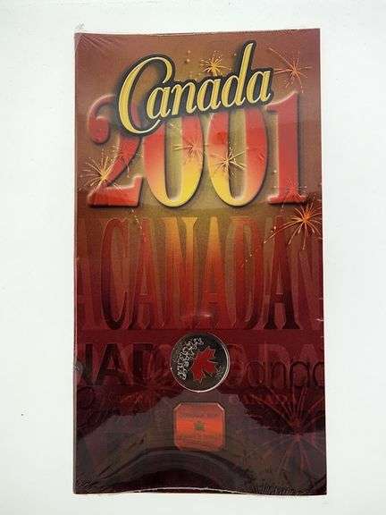 2001 Royal Canadian Mint Colorized 25 Cents, Sealed
