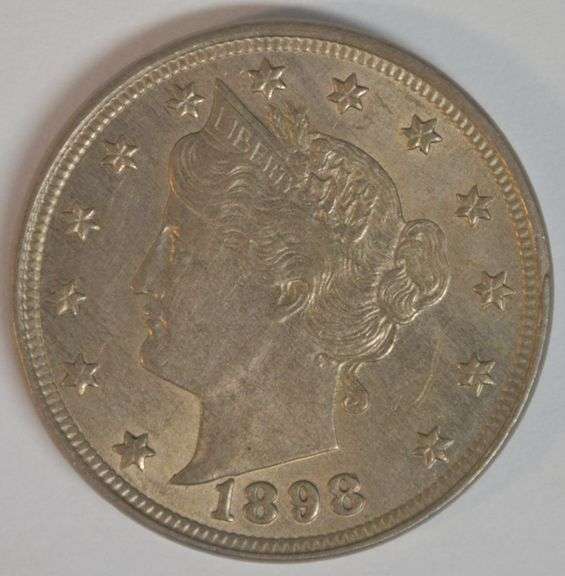 Fully struck BU 1898 Liberty 'V' Nickel