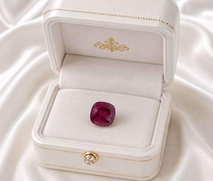 CERTIFIED NATURAL RUBY RED EXCELLENT IDEAL CUT CUSHION