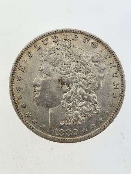 1880-O Morgan Silver Dollar, Cleaned