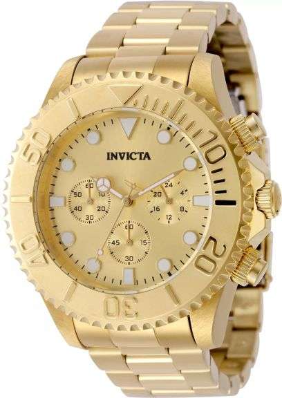 Invicta Men's Pro Diver Quartz VD54 Gold Dial Watch
