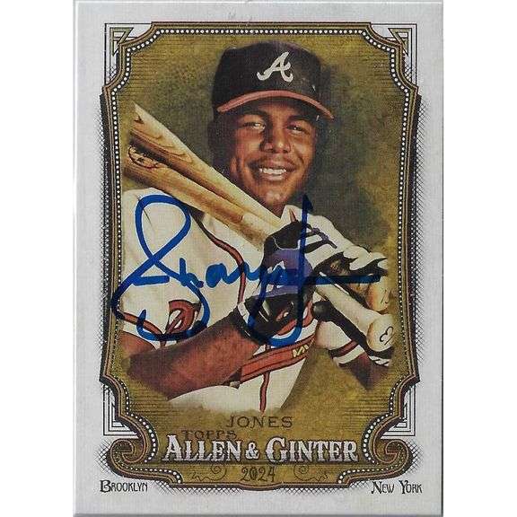 Andruw Jones Autographed Baseball Card with COA