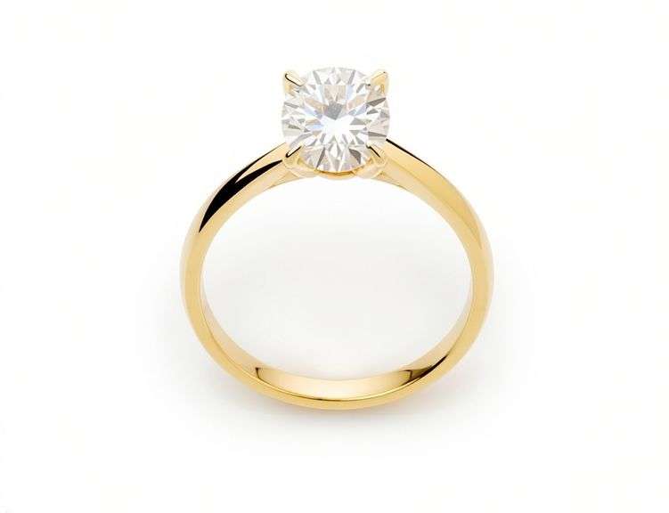 CERTIFIED BRAND NEW Solitaire 4.00 Carat Round Brilliant Cut Diamond Engagement Ring 14K Yellow Gold