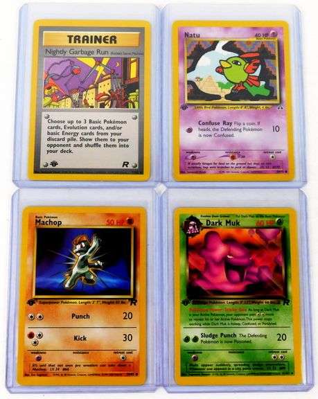 4 Pokémon 1999 1st Edition Cards