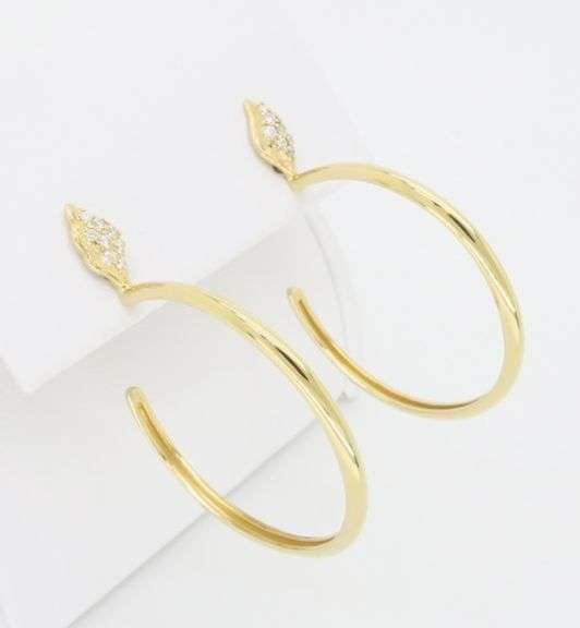 Designer Monica Rich Kosann "Wings of Mercury" 18k Earrings