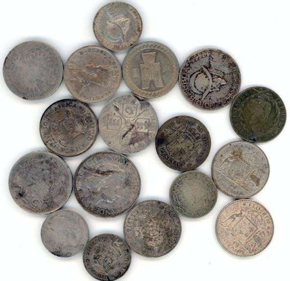 17 Assorted Silver Coins of the World