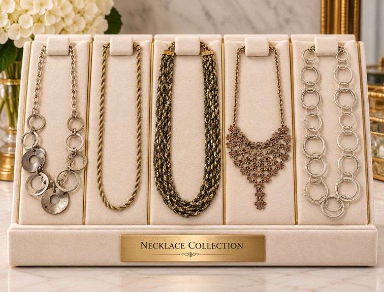 Group lot of Vintage 925 sterling silver necklaces
