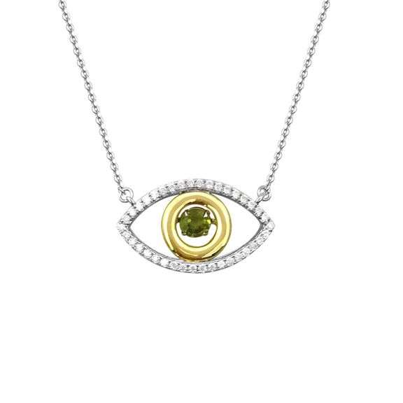 Natural genuine Peridot dancing stone pendant