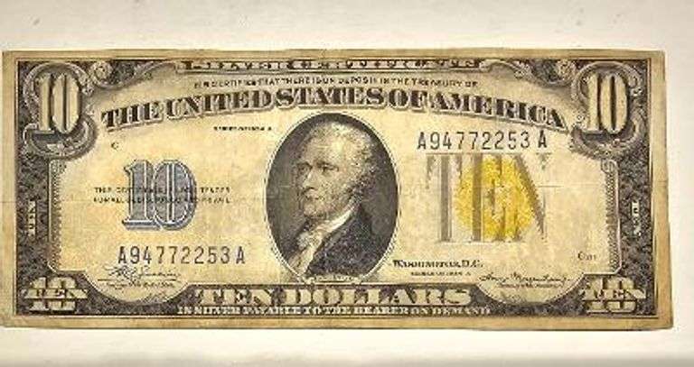$10 1934A North Africa Silver Certificate
