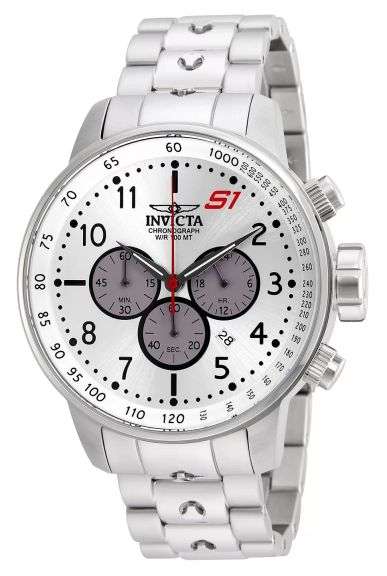 Invicta Men's S1 Rally  Quartz Chronograph Silver, Grey Dial Watch
